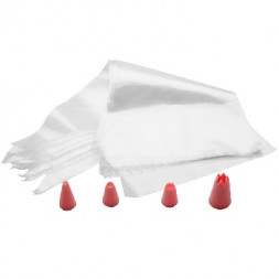 Кух.аксессуары и навеска APOLLO MCR-01 Набор мешков кулинарных одноразовых 12 шт. с насадками 4 шт. Macaroon полиэтилен