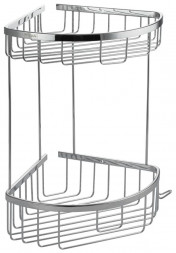 Полочка угловая TITAN 77251 Полочка угловая овальная двойная 22 см