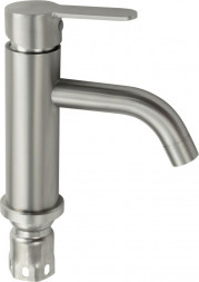 Смеситель на раковину MAGNUS 9150 Смеситель на раковину , литой корпус , изогнутый гусак , из нержавеющей стали марка 304