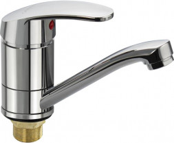 Смесители САНАКС 13070 Смеситель для кухни и раковины, шаровый, поворотный корпус, излив 15 см, цвет ХРОМ