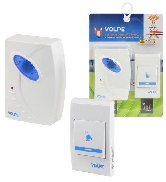Звонок беспроводной VOLPE (UL-00002401) UDB-Q025 W-R1T1-16S-80M-WH