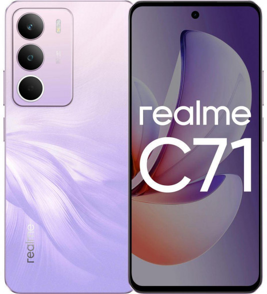 Смартфон REALME 6.67&quot; Смартфон C71 8/256Gb, RMX5303, NFC, IPS, 120Гц, 6300мAч, фиолетовый