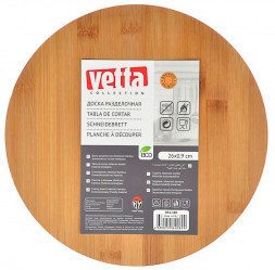 Доска разделочная VETTA Гринвуд Доска разделочная бамбук, круглая, 26х0,9см 851-180