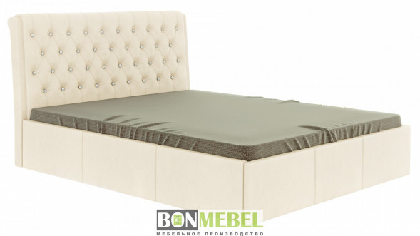 Кровать BONMEBEL Кровать Прима с подъемным механизмом 1600х2000 кожзам: бежевый (5 пак.)