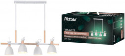 Люстра потолочная RITTER 52501 1 VOLANTE 4хЕ27 белый/дерево