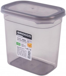 Банка для хранения сыпучих продуктов SIROCCO SBP001 Банка для хранения сыпучих продуктов PEGGY серая 1.15л