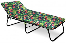 Кровать раскладная с мягким матрасом NIKA НРК4М/Ф с фламинго