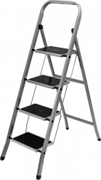 Стремянка СИБРТЕХ Стремянка 4 ступени, с полимерными ковриками, 97869