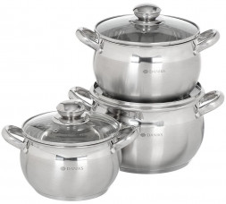 Набор посуды DANIKS SD-6 (204074) 6 пр, кастрюли 1.9,2.9,3.9 л