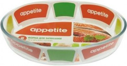 Форма для выпечки APPETITE стекл овал 26x18x6см/1,6л ТМ