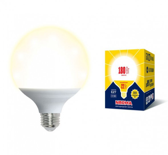 G (Лампы-глобы) VOLPE (UL-00004875) LED-G120-22W/3000K/E27/FR/NR