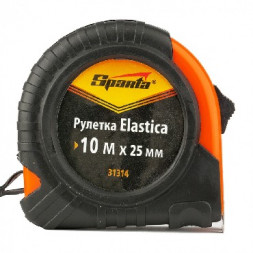 Рулетки SPARTA Рулетка Elastica, 10 м х 25 мм, обрезиненный корпус 31314