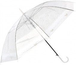 Зонты РЫЖИЙ КОТ Зонт-трость полуавтоматический BASIC, 90 см (ЭВА), цвет: белый (107776)