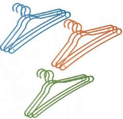 Вешалка AZUR для одежды 3шт. 067030