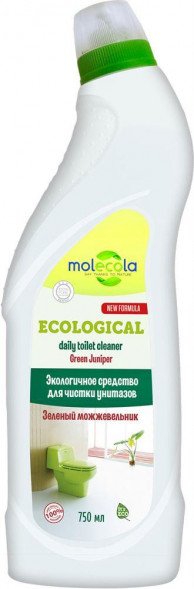 Средство для чистки унитазов и сантехники MOLECOLA Средство для чистки унитазов и сантехники Зеленый можжевельник 750 мл, 9141