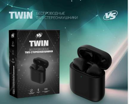 Наушники PERFEO (VS_TWS03) VS TWS TWIN черные