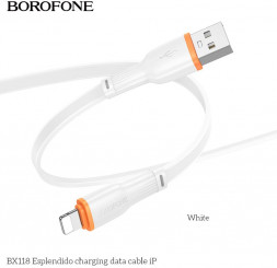 Кабель BOROFONE (6941991120930) BX118i USB 2.4A для Lightning , белый