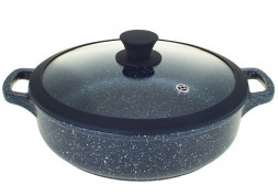 Жаровня ТРАДИЦИЯ ТГ9283 а/пр литая 28см стекл/кр Гранит