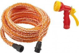 Пистолет поливочный GRINDA PS-22, удлиняющийся шланг 7.5 - 22.5 м, пистолет поливочный, коннекторы, поливочный набор (428496-22)