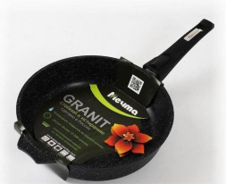 Сковорода МЕЧТА 024802 Гранит black 24см со съемной ручкой