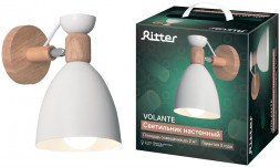 Светильник настенный светодиодный бра RITTER 52593 6 VOLANTE 1хЕ27 белый/дерево