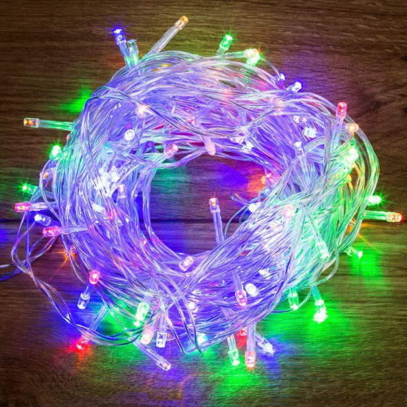 Гирлянда NEON-NIGHT (303-309) ТВИНКЛ 20 м, прозрачный ПВХ, 160 LED Мультиколор, не соединяется