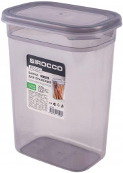 Банка для хранения сыпучих продуктов SIROCCO SBP002 Банка для хранения сыпучих продуктов PEGGY серая 1.5л