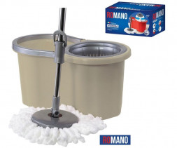 Комплект для уборки ROMANO Verona (ведро 19л с отжимом+швабра с насадкой) бежевый RO-001-05 (Н4582)