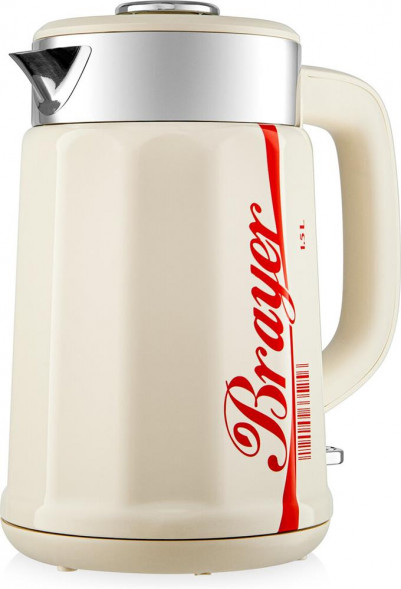 Чайник электрический BRAYER BR1081 (1,5л. металл/пластик)