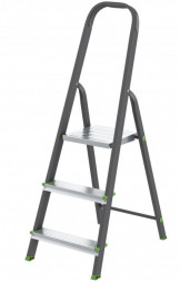 Стремянка СИБРТЕХ Стремянка, 3 ступени, стальной профиль, алюминиевые ступени, Россия 97953