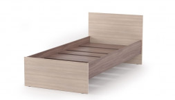 Кровать с основанием МЕБЕЛЬ-КОМПЛЕКС Оптима Кровать 0,9 с основанием Шимо темный/Шимо светлый