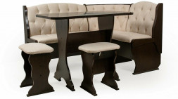 Кухонный уголок БИТЕЛ Кухонный уголок &quot;ОРХИДЕЯ&quot; -ЛЮКС (ВЕНГЕ , ФЛОК RJB5/3 карамель)