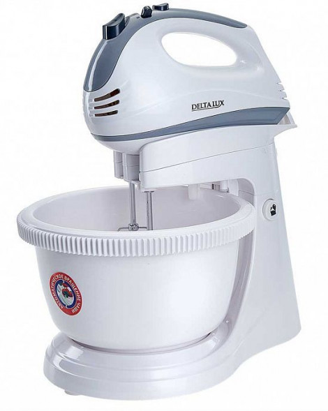 Миксер DELTA LUX DE-7901C белый с серым