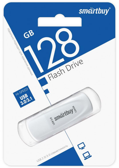 Флэш-напокитель SMARTBUY (SB128GB3SCW) UFD 3.0/3.1 128GB Scout White