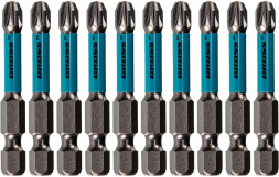 GROSS Бита торсионная PZ3 x 50 мм, для ударных шуруповертов, 10 шт. 11496