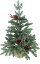 Ель BEATREES Ель Декоративная зеленая с шишками и ягодами в мешке 0,6 м 1036060