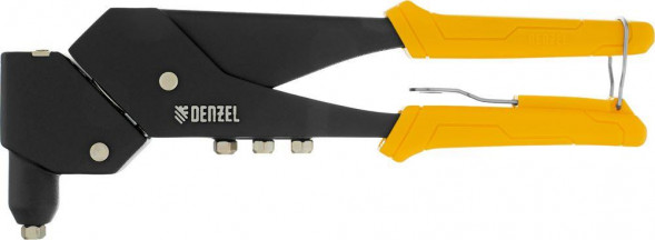 DENZEL Заклепочник ручной, 285 мм, поворотный, 0-360, заклепки 2,4-3,2-4,0-4,8 мм 40442