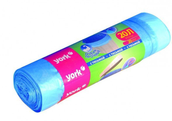 Мешки для мусора YORK с тесьмой YORK 20л (20шт.) 902180