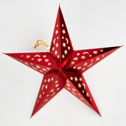 Гирлянда UNIEL (UL-00008587) ULD-H4545-005/STA/2AA WARM WHITE IP20 RED STAR