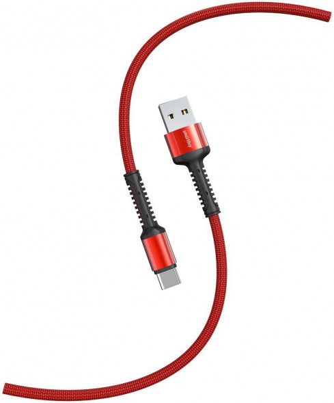 Кабель SMARTBUY (iK-3112-S26r) S26 Type C красный, 3 А, QC, нейл.,1 м