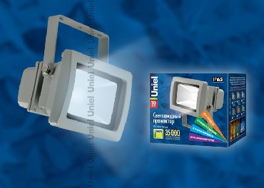 Прожектор UNIEL 04738 ULF-S01-10W/DW IP65 110-240В картон