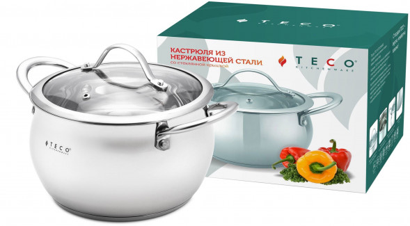 Кастрюля TECO TC-C5100-04 нерж. 5,1 л