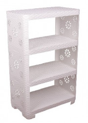 Этажерка АЛЬТЕРНАТИВА М2551 Плетенка №2 4-х секцион. (белый)