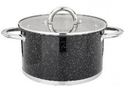 Кастрюля AGNESS 937-309 Black Marble 6л