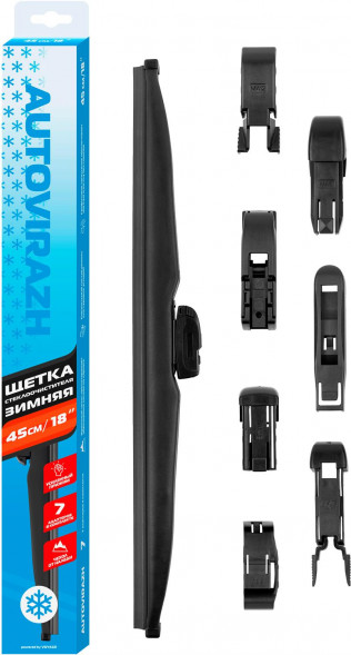 Щетка стеклоочистителя AUTOVIRAZH AV-001833 AV-350W зимняя 45см/18 мультиадаптерная