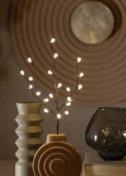 Интерьерное украшение КОСМОС KOC_INT-B123 Ветка 45см шар чер свет