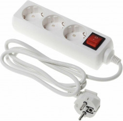 BURO Сетевой удлинитель BU-PS3.1/W 1.5м (3 розетки) белый (пакет ПЭ)