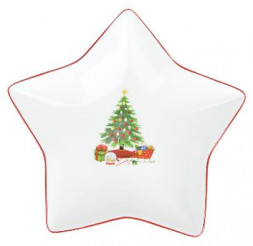 Тарелка NOUVELLE HOME Тарелка фигурная "Magic of christmas" 19,5х19х3.5см 1620120