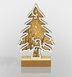 Фигура интерьерная NEON-NIGHT (504-012) Деревянная фигурка с подсветкой "ЕЛОЧКА" 11,5*5*19см