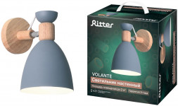 Светильник настенный светодиодный бра RITTER 52597 4 VOLANTE 1хЕ27 серый/дерево